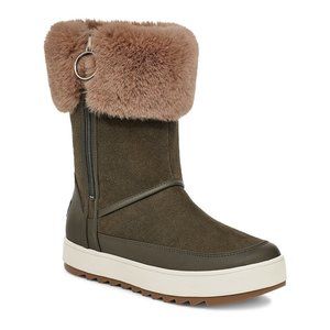 UGG Green Olive Leather Tall Duck Winter Boots